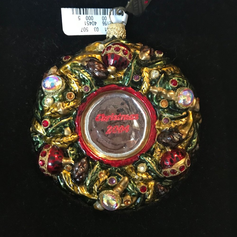 Jay Strongwater 2004 Christmas wreath Ornament